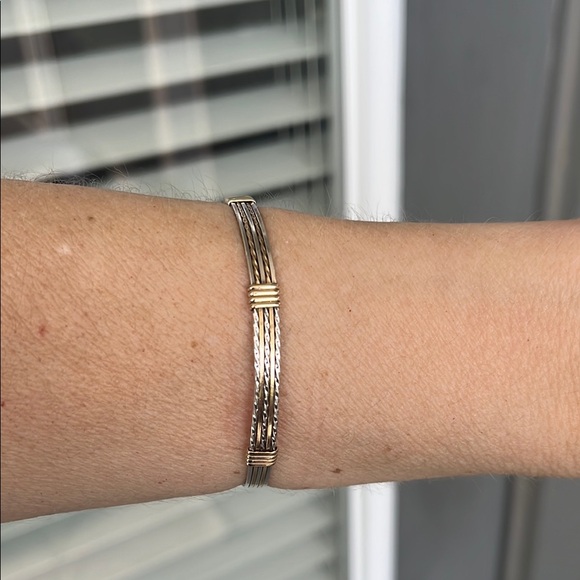 Elegant Silver and Gold Bracelet - Picture 2 of 3